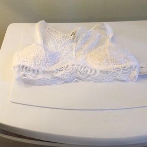 White racer back bralette